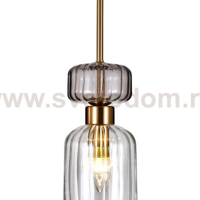 Подвесной светильник Escada 1141/1S E14*60W Antique copper/Smoke/Clear