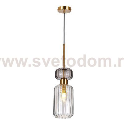 Подвесной светильник Escada 1141/1S E14*60W Antique copper/Smoke/Clear