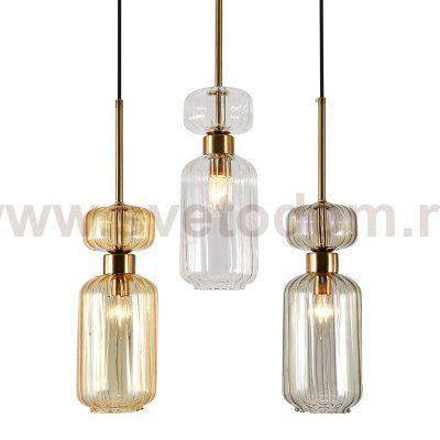 Подвесной светильник Escada 1141/3S E14*60W Beige/Clear/Amber