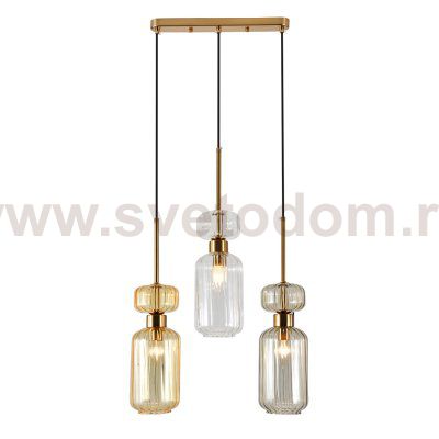 Подвесной светильник Escada 1141/3S E14*60W Beige/Clear/Amber