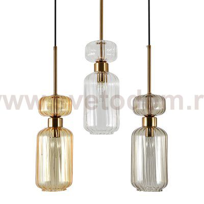 Подвесной светильник Escada 1141/3S E14*60W Beige/Clear/Amber