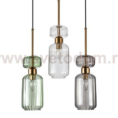 Подвесной светильник Escada 1141/3S E14*60W Clear/Green/Smoke