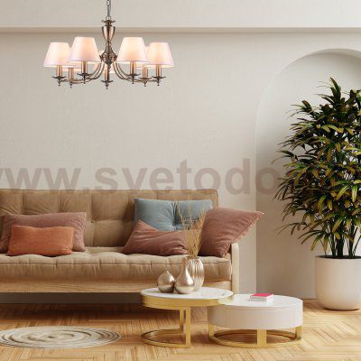 Подвесной светильник Escada 1144/7PL E14*40W Satin nickel BOLERO