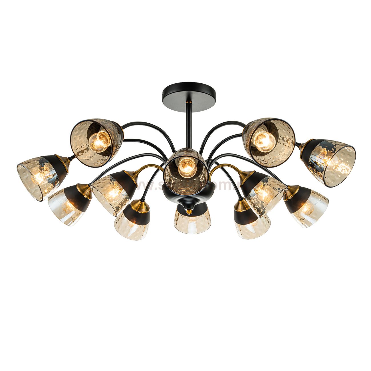 Светильник на штанге Escada 1148/12P E27*40W Black/Brass BOUQUET