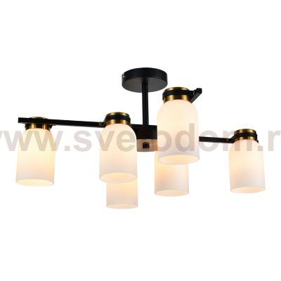 Светильник на штанге Escada 1151/6P E14*40W Black/Brass