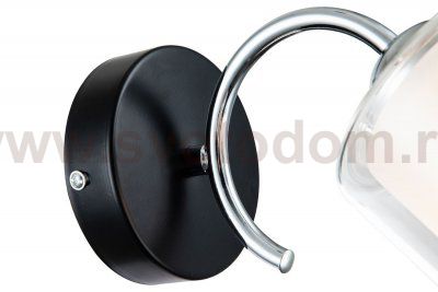 Настенный светильник Escada 1170/1A E27*60W Chrome/Black MELL