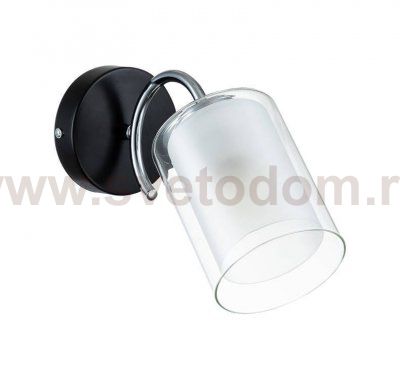 Настенный светильник Escada 1170/1A E27*60W Chrome/Black MELL