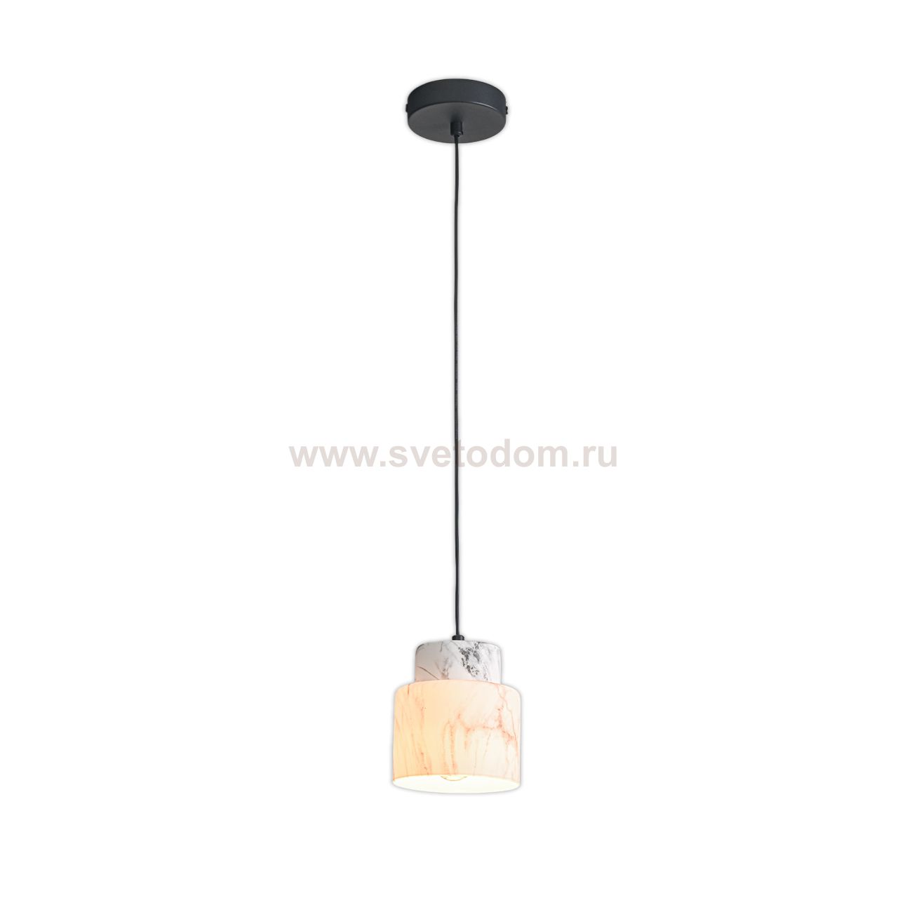 Подвесной светильник Escada 1173/1S E27*60W Black/Marble white