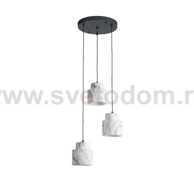 Подвесной светильник Escada 1173/3S E27*60W Black/Marble white