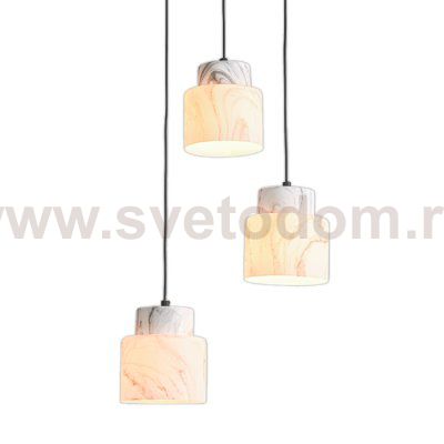 Подвесной светильник Escada 1173/3S E27*60W Black/Marble white