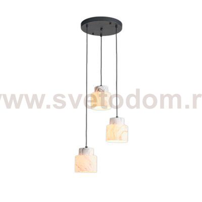 Подвесной светильник Escada 1173/3S E27*60W Black/Marble white