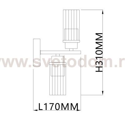 Настенный светильник Escada 2100/2A E14*40W Black REVERSE