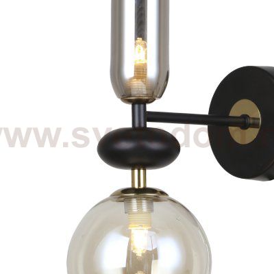 Настенный светильник Escada 2102/2A G9*40W Black/Amber/Smoke