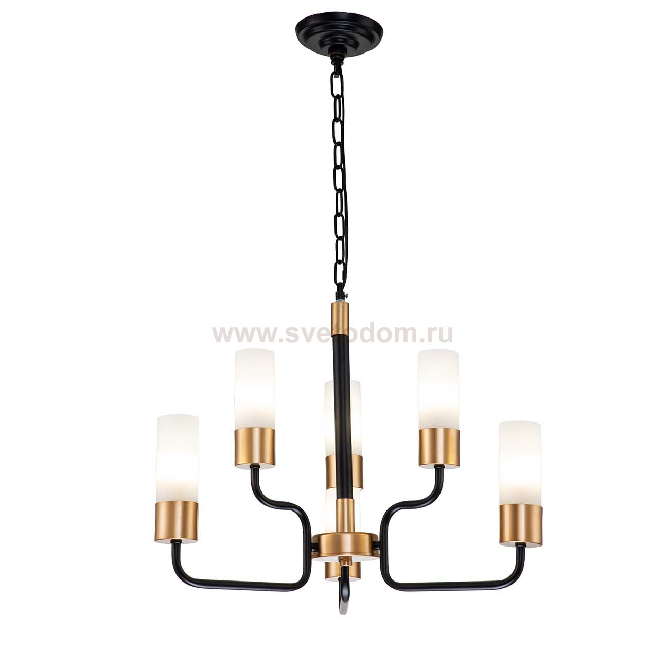 Подвесной светильник Escada 2108/6P E14*40W Black/Gold LEVEL