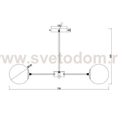 Светильник на штанге Escada 2110/6P E14*40W Satin nickel ETHEREAL