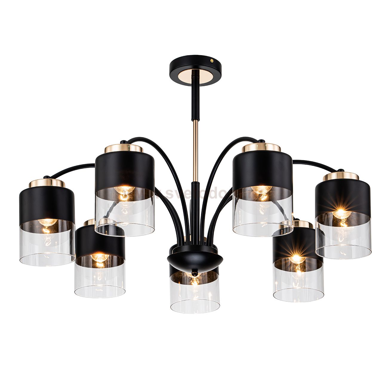 Светильник на штанге Escada 2121/7P E27*40W Black/Gold RICHE