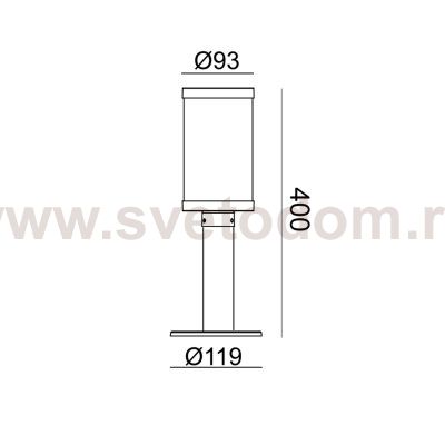 Напольный светильник Escada 30003G/03 E27*60W IP44 Dark grey 30003