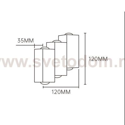 Настенный светильник Escada 30005W/01 LED*6W IP54 Black 30005LED
