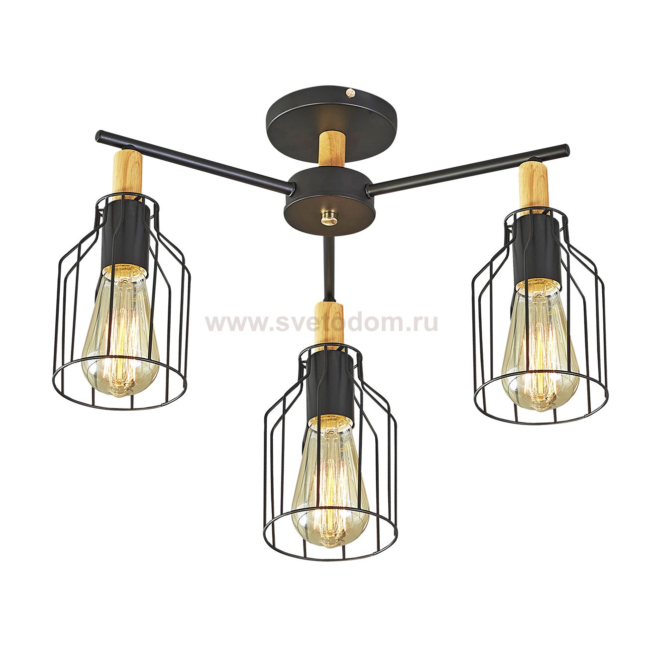 Потолочный светильник Escada 469/3PL E27*60W Black TEXAS