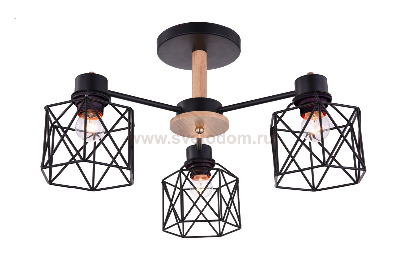 Потолочный светильник Escada 508/3PL E27*60W Black DALLAS