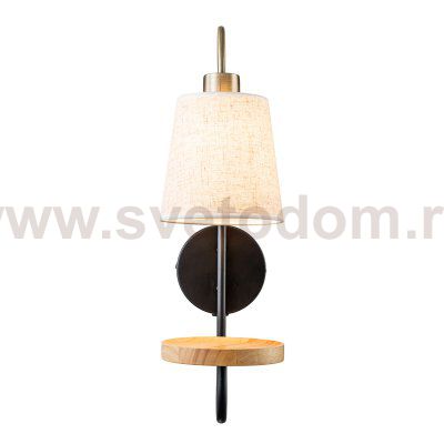 Настенный светильник Escada 582/1A E14*40W Black/Brass/Wood