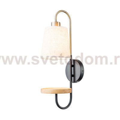 Настенный светильник Escada 582/1A E14*40W Black/Brass/Wood