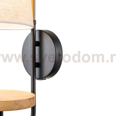 Настенный светильник Escada 582/1A E14*40W Black/Brass/Wood