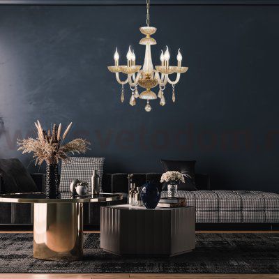 Подвесной светильник Escada 590/6PL E14*40W Gold