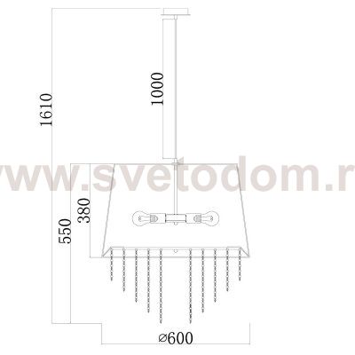Подвесной светильник Escada 652/5S E27*60W Black CHARM