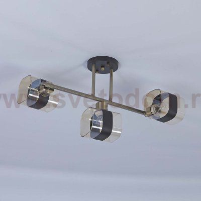 Потолочный светильник Escada 654/3PL E27*60W Gold/Black PLATEAU