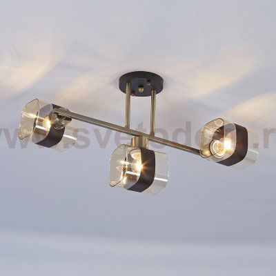Потолочный светильник Escada 654/3PL E27*60W Gold/Black PLATEAU