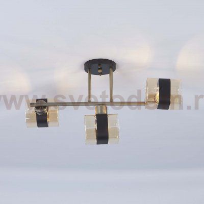 Потолочный светильник Escada 654/3PL E27*60W Gold/Black PLATEAU