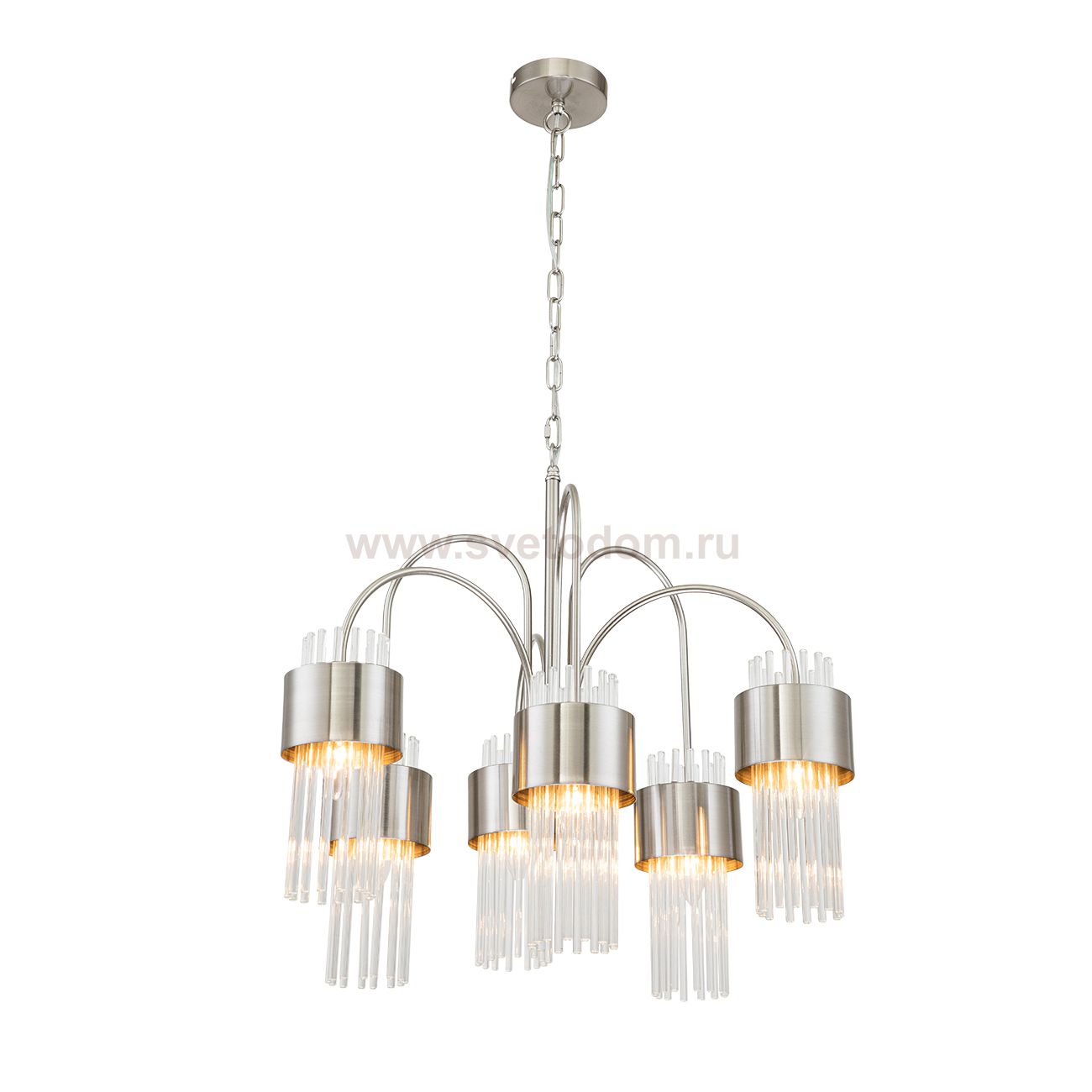 Подвесной светильник Escada 656/6PL E14*40W Satin nickel GARDA