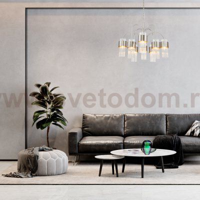 Подвесной светильник Escada 656/8PL E14*40W Satin nickel GARDA