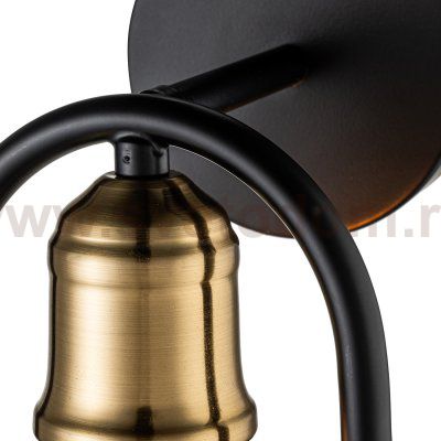 Настенный светильник Escada 659/1A E27*40W Black/Brass