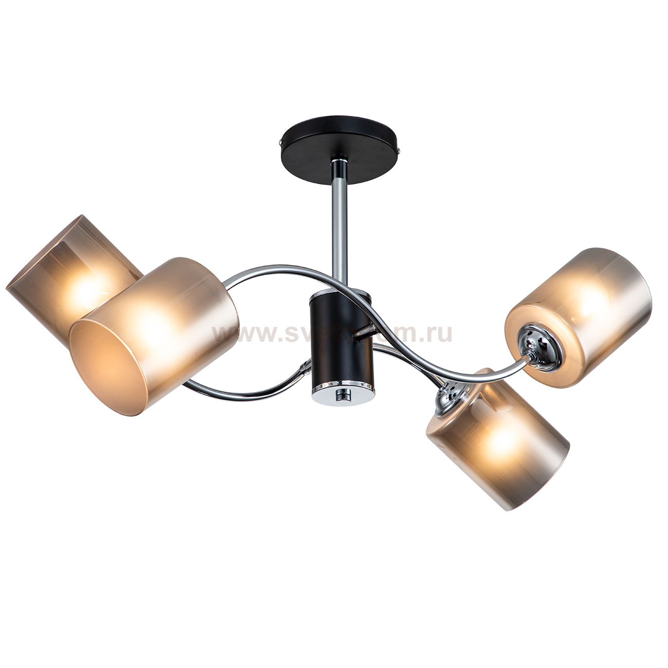 Светильник на штанге Escada 661/4PL E27*60W Black/Chrome SMOG