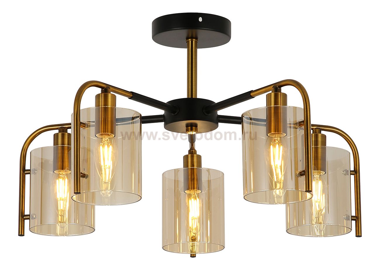 Потолочный светильник Escada 671/5P E14*40W Black/Gold ELEGANT