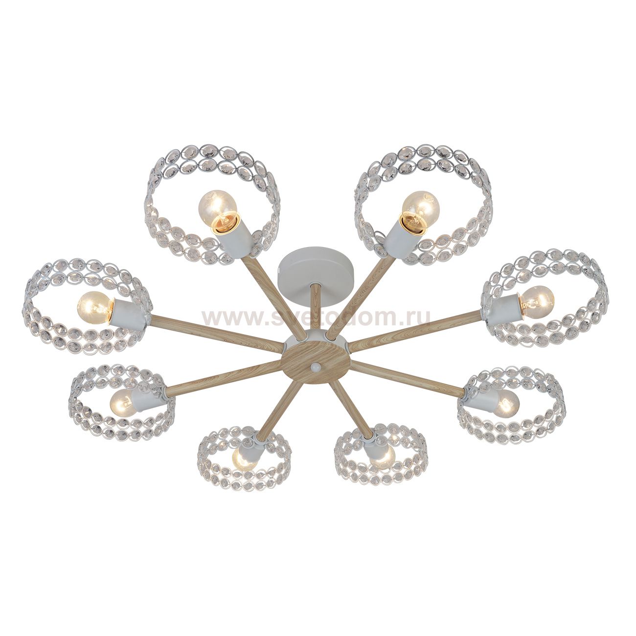 Светильник на штанге Escada 679/8P E27*60W White/Wood