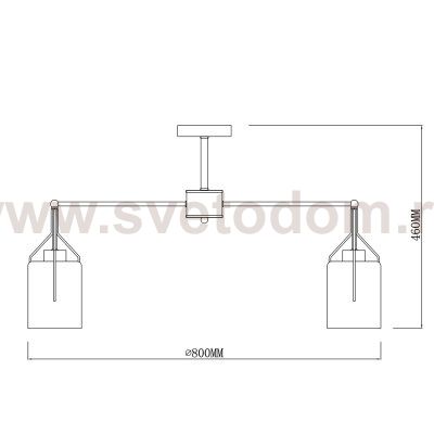 Светильник на штанге Escada 688/8P E14*40W Brass DIVITA