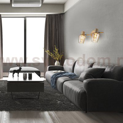 Настенно-потолочный свет Escada 691/2A E14*40W Wood WOODY