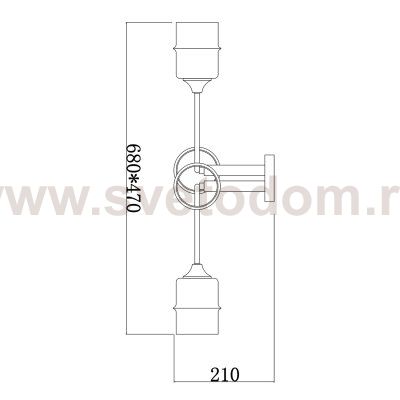 Потолочный светильник Escada 699/4P E27*60W Black MONDRIAN