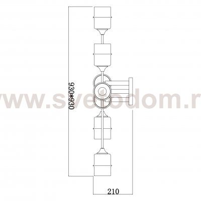 Потолочный светильник Escada 699/8P E27*60W Black MONDRIAN