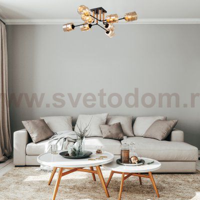 Потолочный светильник Escada 699/8P E27*60W Black MONDRIAN