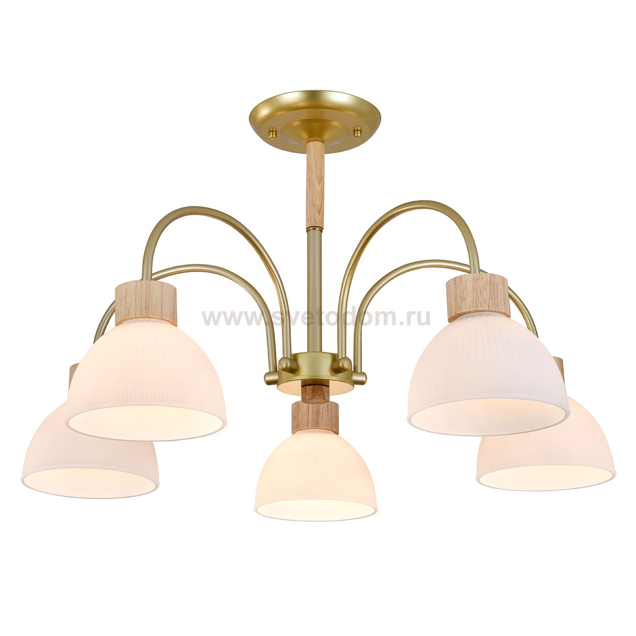 Светильник на штанге 150005/5R E27*60W Gold/Wood