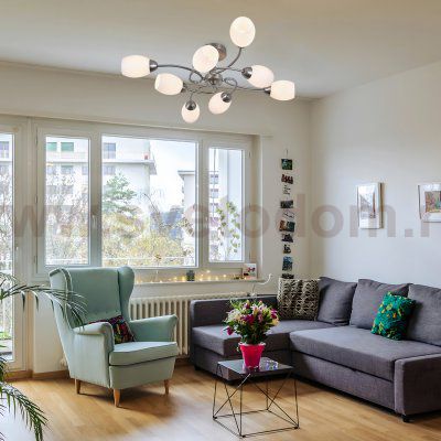 Светильник на штанге 150007/8R E27*60W Satin nickel