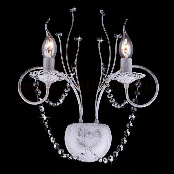 Светильник Eurosvet 10002/2 белый с золотом/прозрачный хрусталь Strotskis