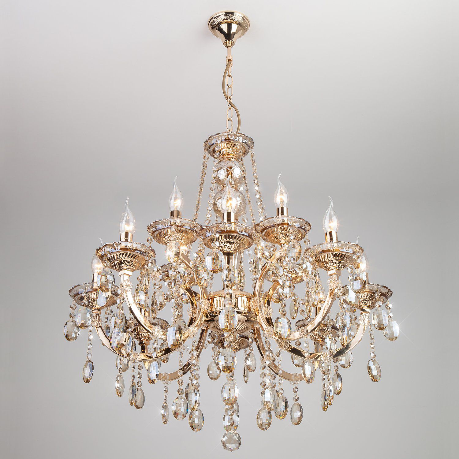 Люстра хрустальная Eurosvet 3449/8+4 золото