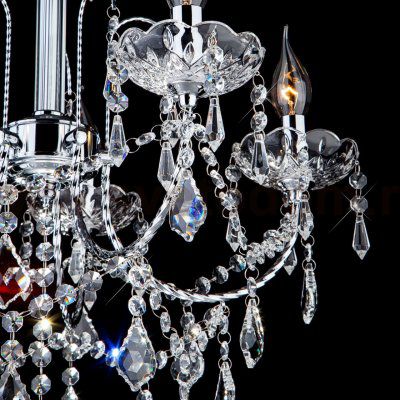 Светильник Eurosvet 3908/10+5 хром/прозрачный хрусталь Strotskis