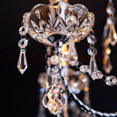 Светильник Eurosvet 3908/10+5 хром/прозрачный хрусталь Strotskis