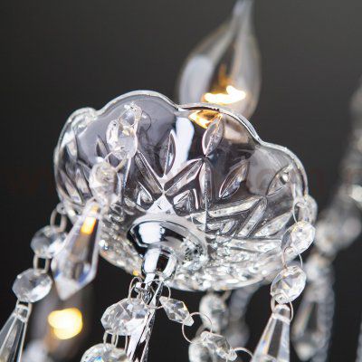 Светильник Eurosvet 3908/10+5 хром/прозрачный хрусталь Strotskis